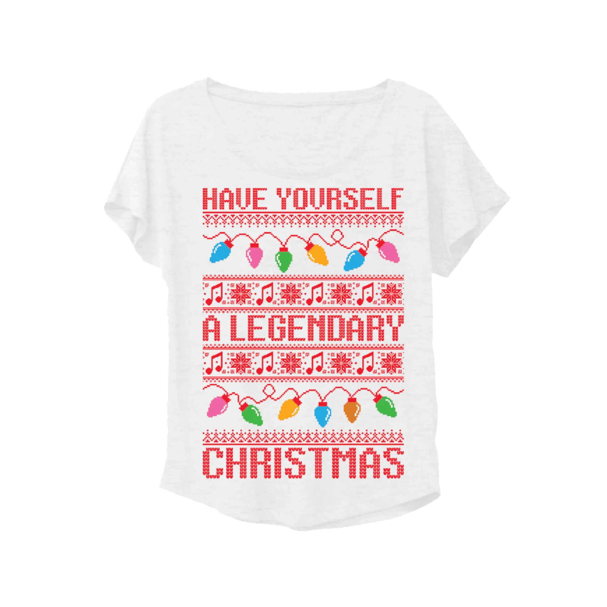 Yuletide Sweater Dolman T-shirt (White)