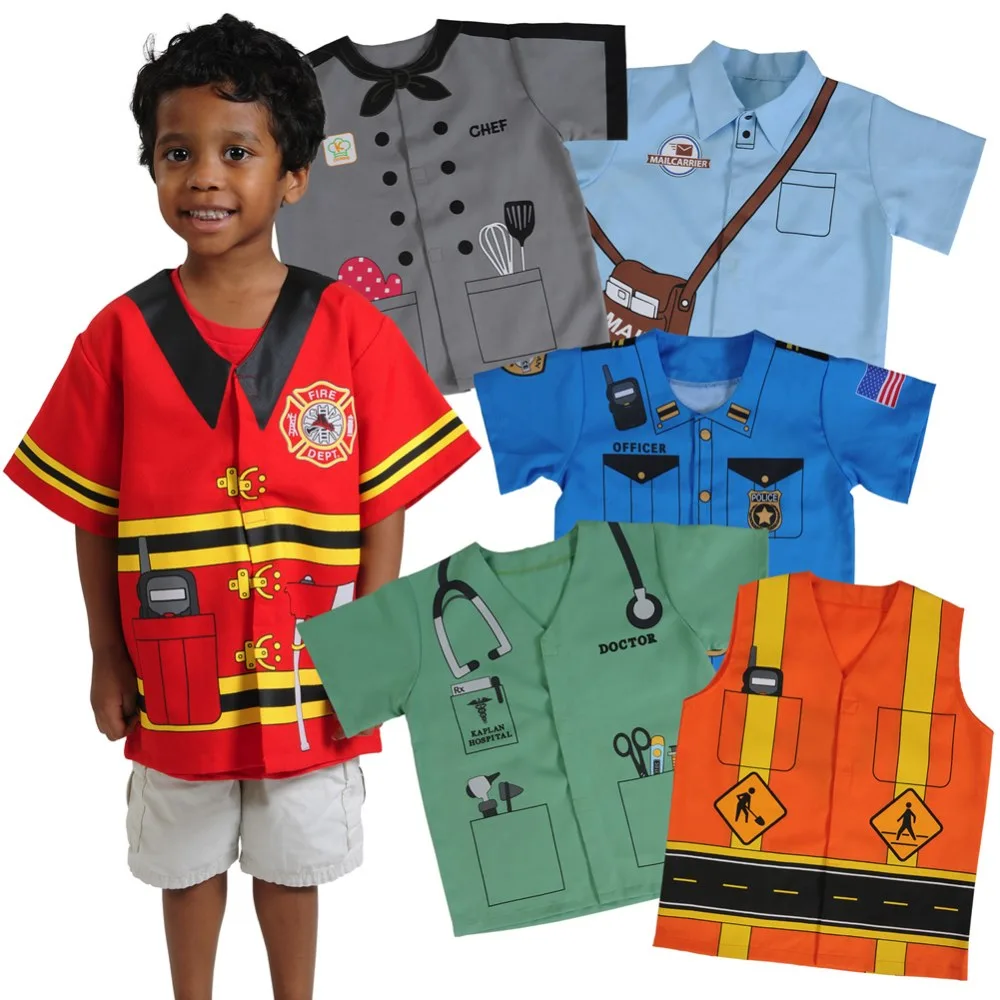 Community Helper Pre-School Dress-Up Shirts - Set of 6