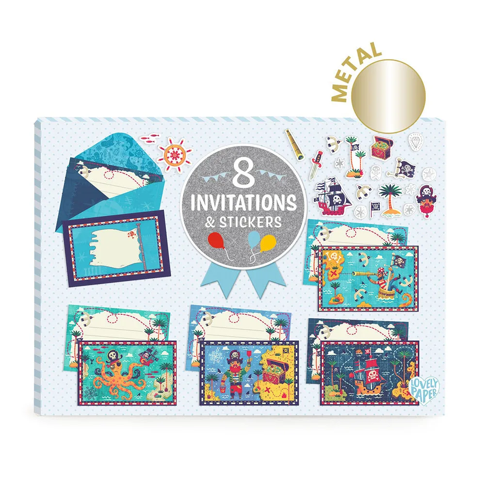 Djeco: PARTY INVITATION CARDS - All Aboard
