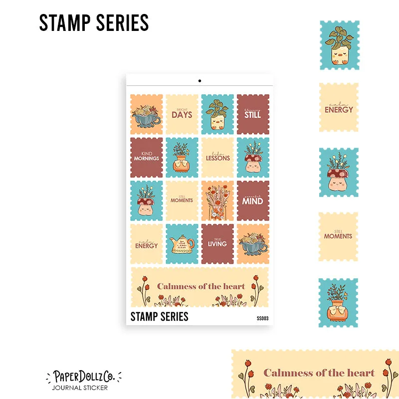 Rust van het hart | Stempelserie Journal Stickers | ss003
