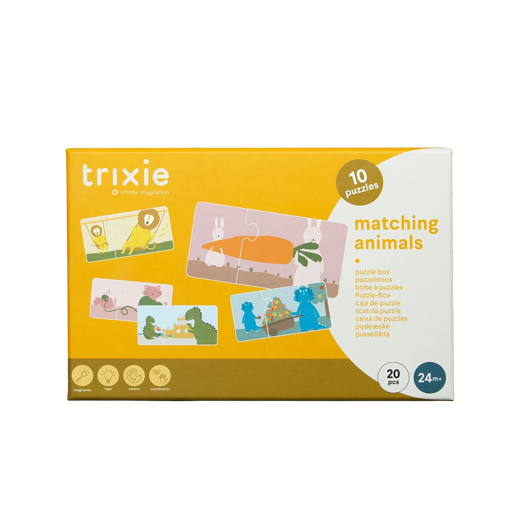 Puzzle Box 10 Duo Puzzles: Fun Matching Animals for Toddlers