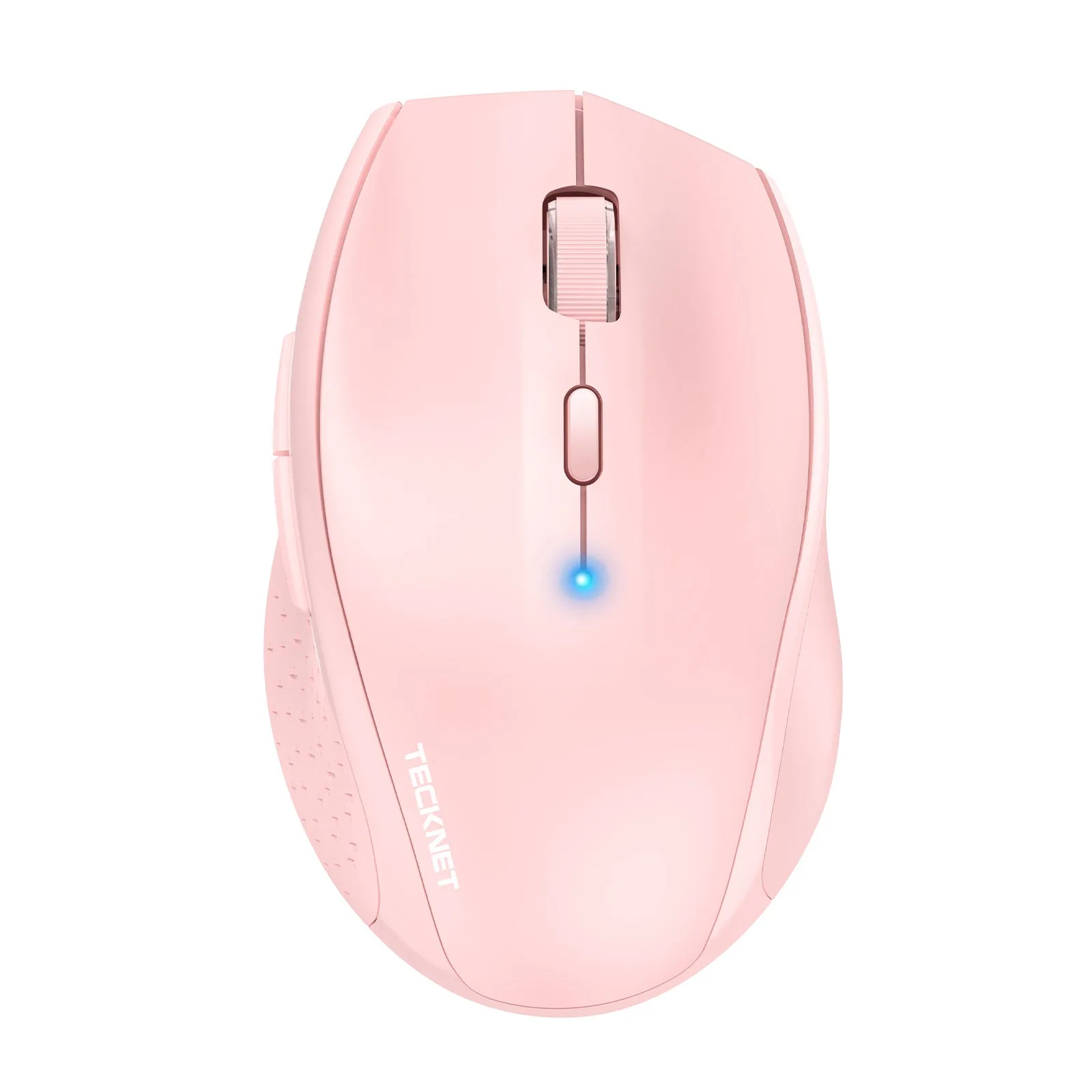 TECKNET Bluetooth Mouse, 4800 DPI Wireless Mouse, 2-Year Battery 6 Adjustable DPI, 6 Buttons Compatible with Laptop/Windows/Computer - Pink