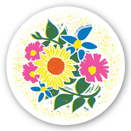 Eco Friendly Flowers for All Die Cut Sticker
