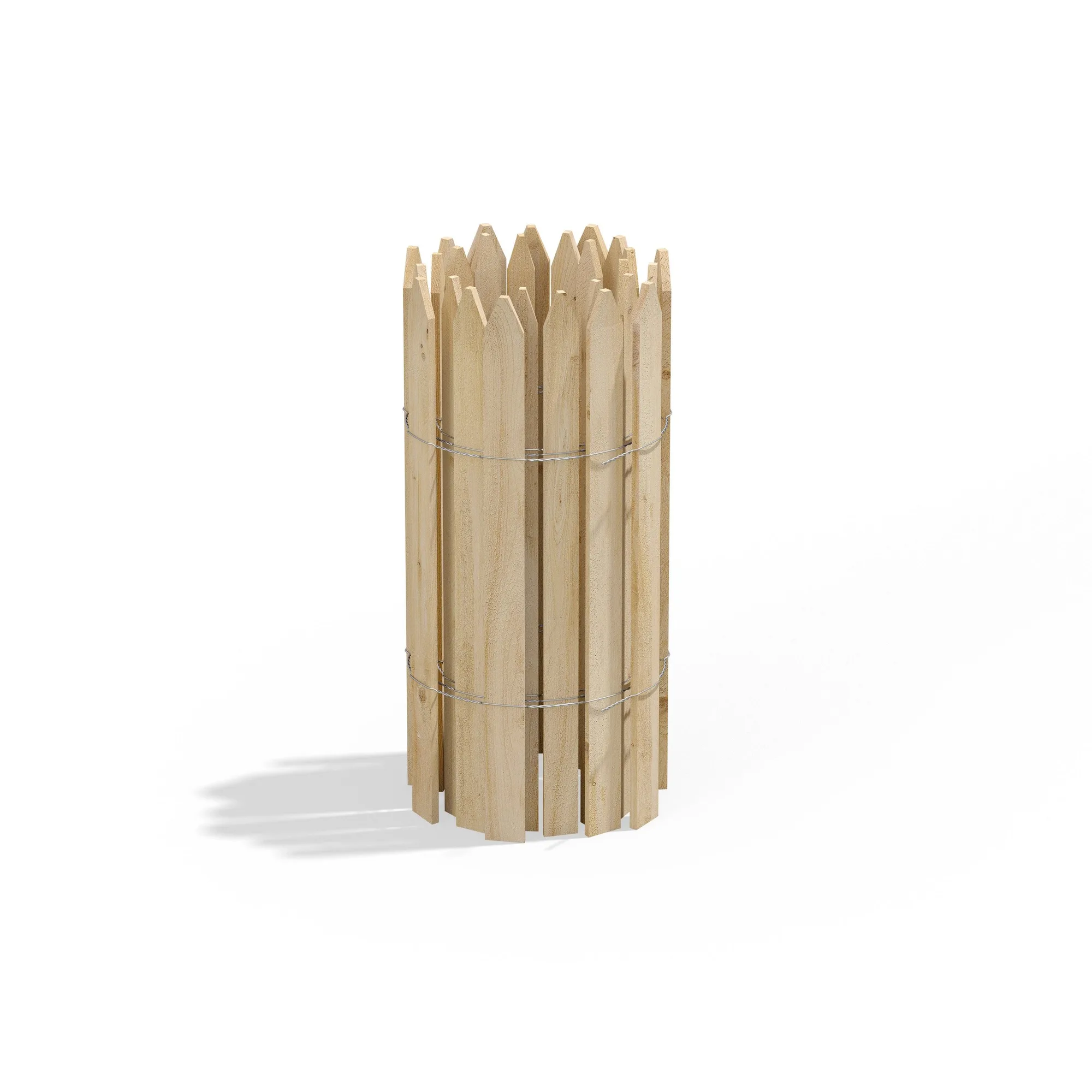 천연 시더 정원 픽켓 울타리 시더 말뚝 설치 시스템 포함 – 15피트 × 2피트 (롤형) 2팩 RC14CS-2PK