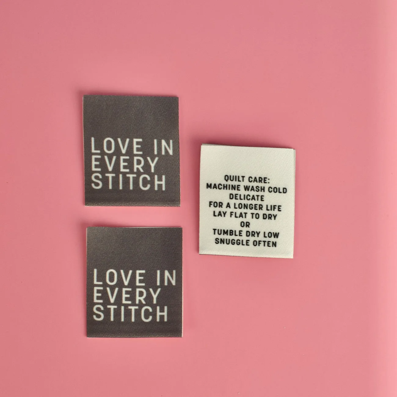 Love in Every Stitch - Sew In Label (Grey)