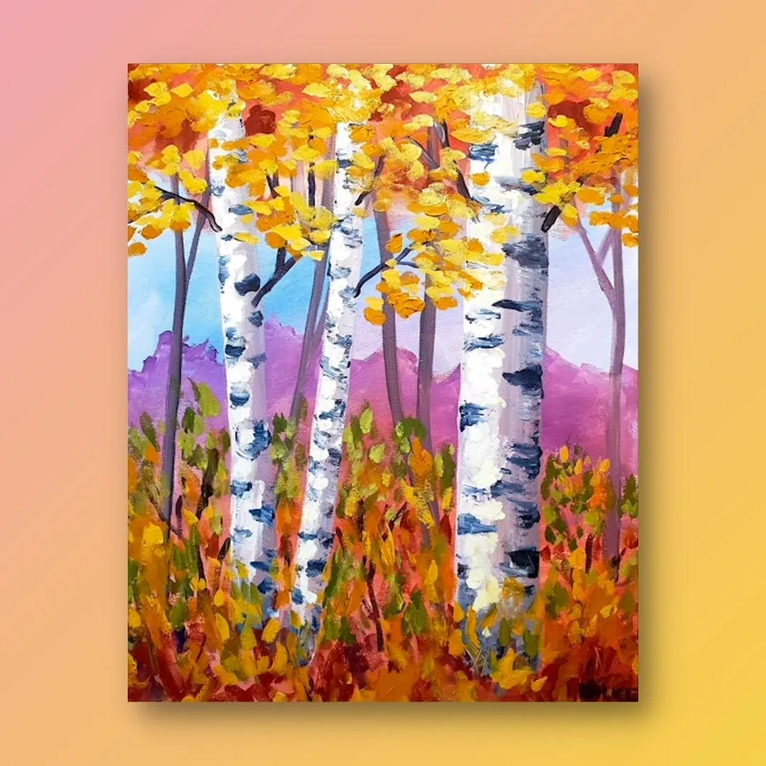 Golden Birch Trees