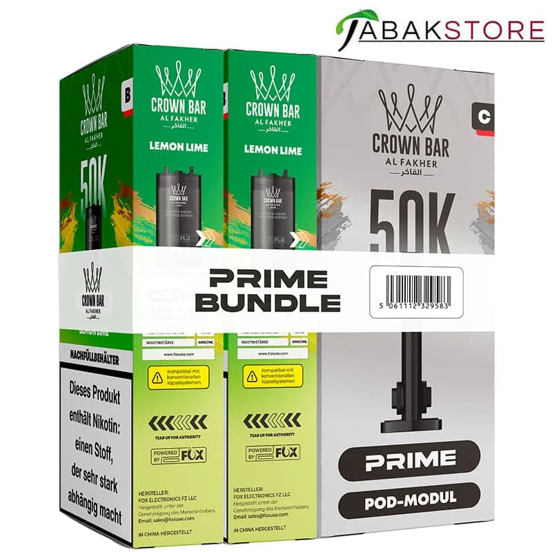 Al Fakher Hypermax Prime 50K – Lemon Lime (2er Pod + Coil)