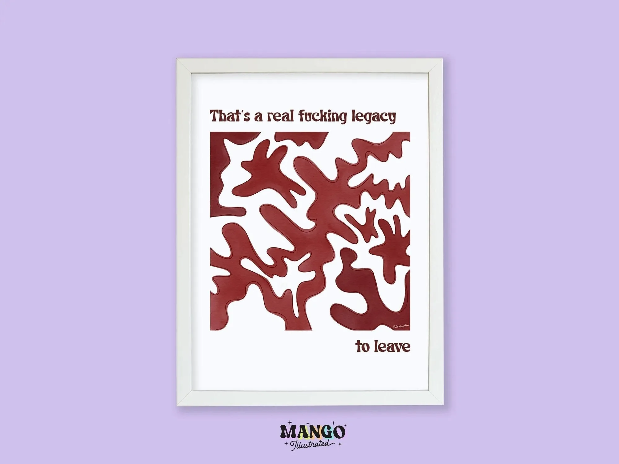 Maroon fine art print