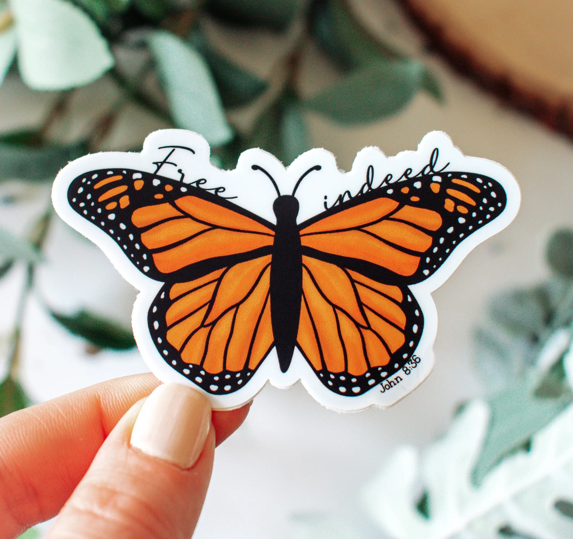 Free Indeed, John 8:36 Vinyl Sticker