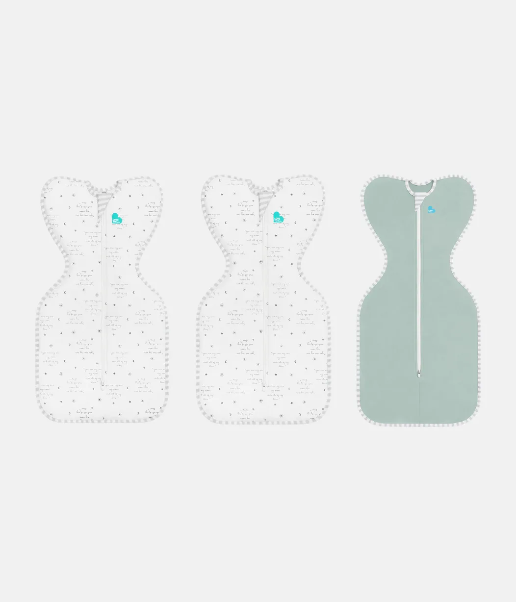 Swaddle Up Starter Bundle | 0.2 TOG | White You are my | Olive