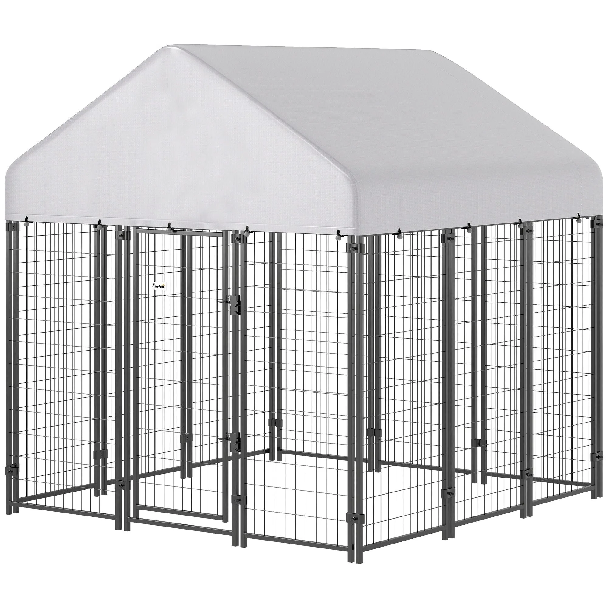 Outdoor Dog Kennel with Roof, 6 X 6' Heavy Duty Welded Wire Dog, Style CLGG