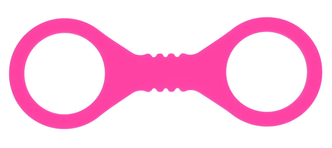 Small Hot Pink Silicone Cuffs