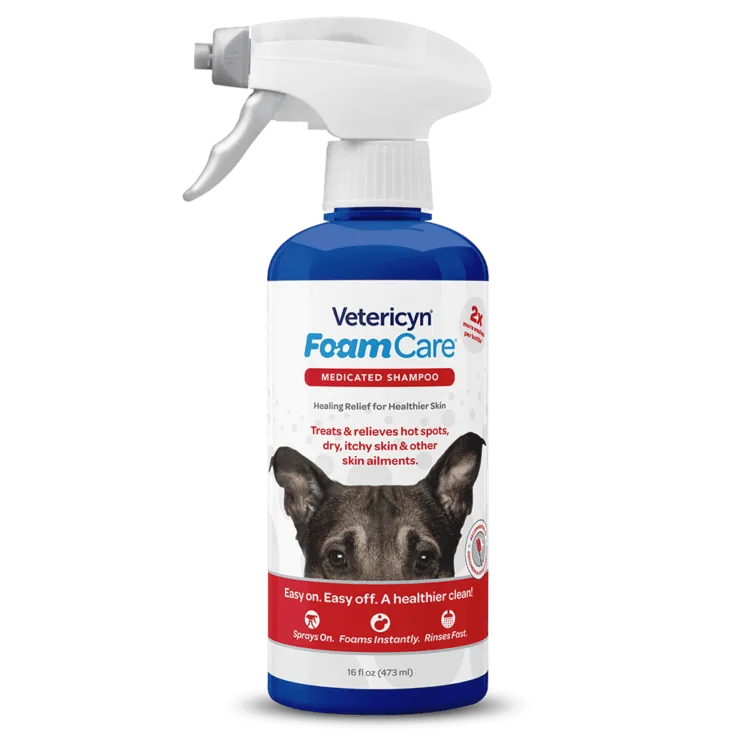 Vetericyn FoamCare Pet Medicated Shampoo Spray 16 oz