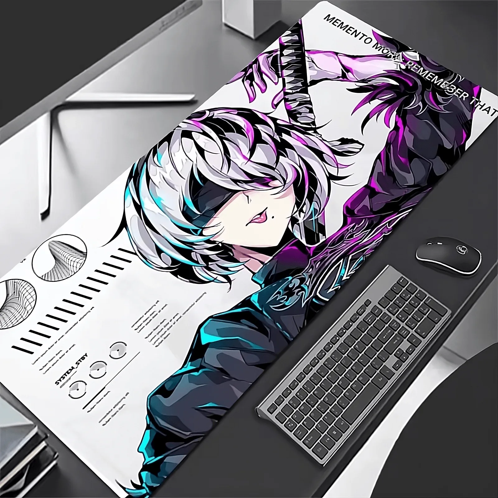 Mousepad XL de Anime para Rapariga – 10 Designs | Estilos Kawaii, Cyberpunk e Gótico