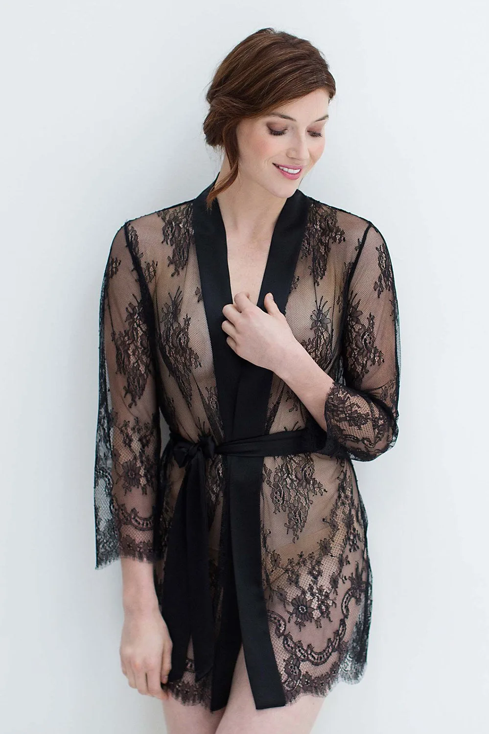 Style the Art Deco Lace Robe for Bridal Boudoir