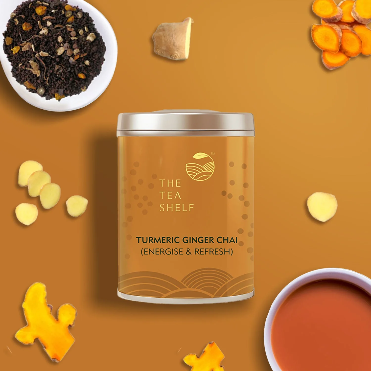 Kurkuma-gember chai thee