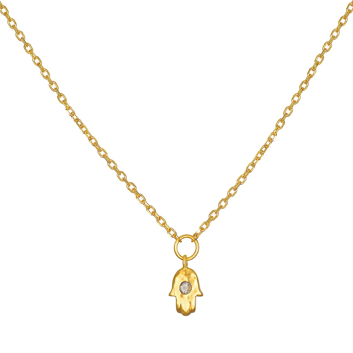 Collana Hamsa Mini Mano Guida: Protezione Compatta e Stile