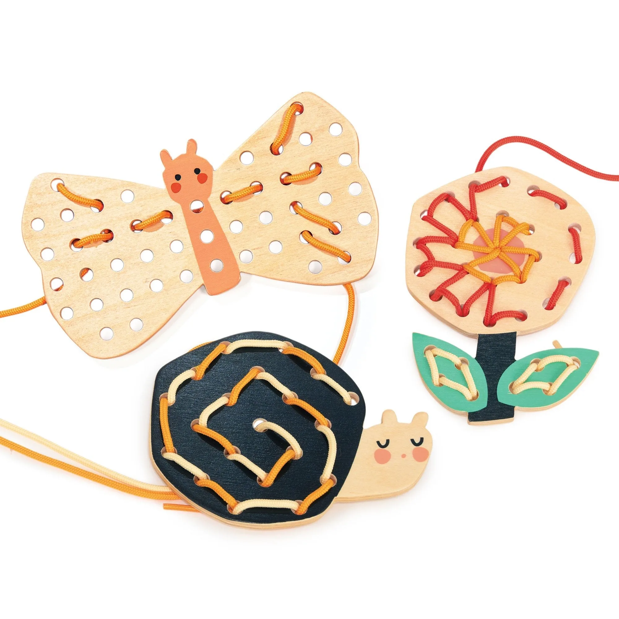 Wooden Garden Lacing Set: Fine Motor Skills for Toddlers