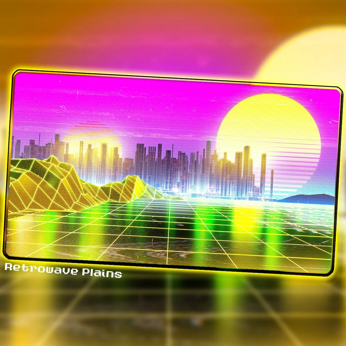 Retrowave Plains - 1UP Premium Playmat