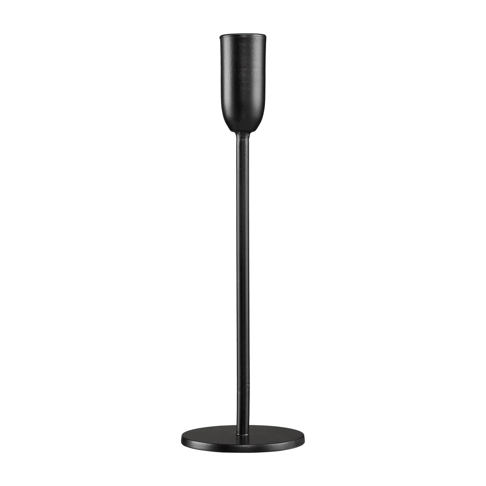 Tall Black Metal Taper Candle Holder