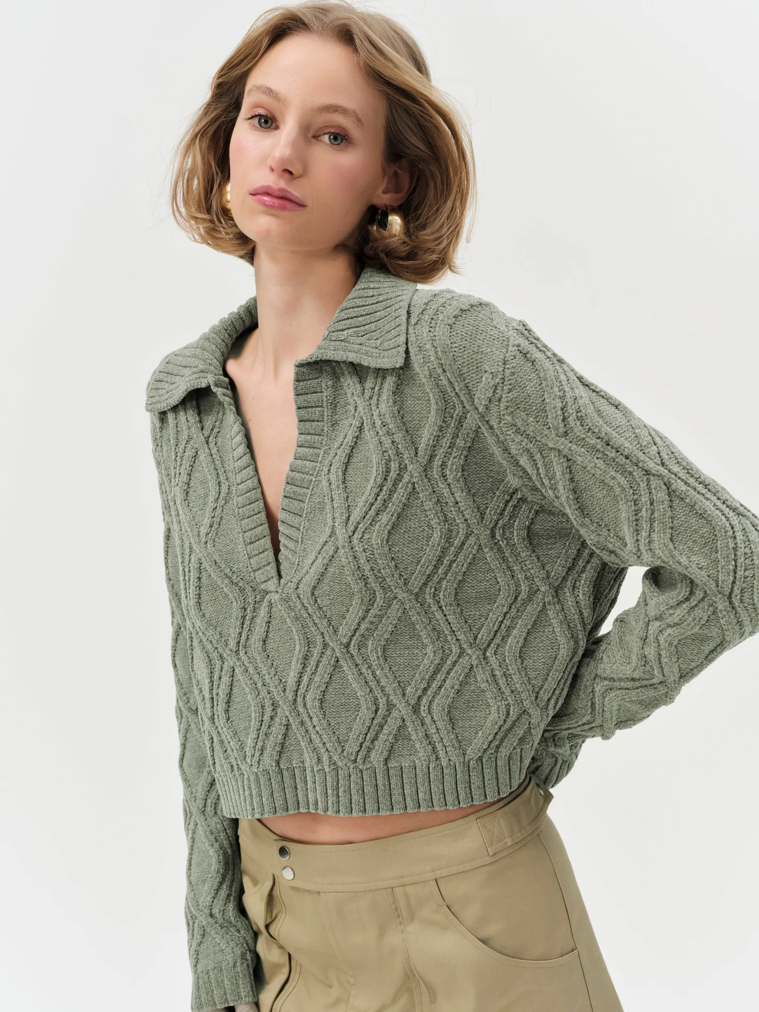 Madison Chenille Polo — Grøn