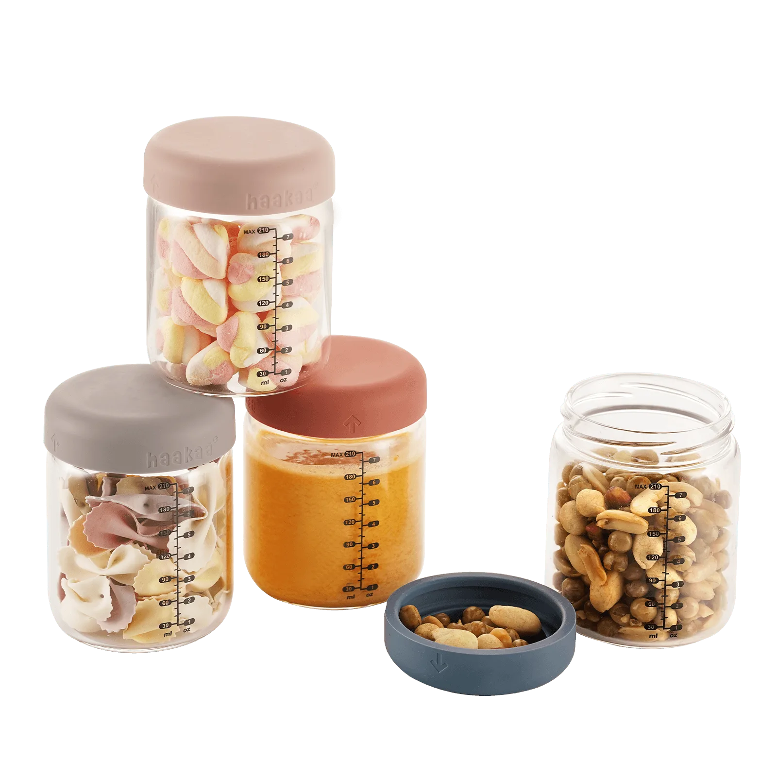 Sealed Glass Storage Jar Set - 210ml