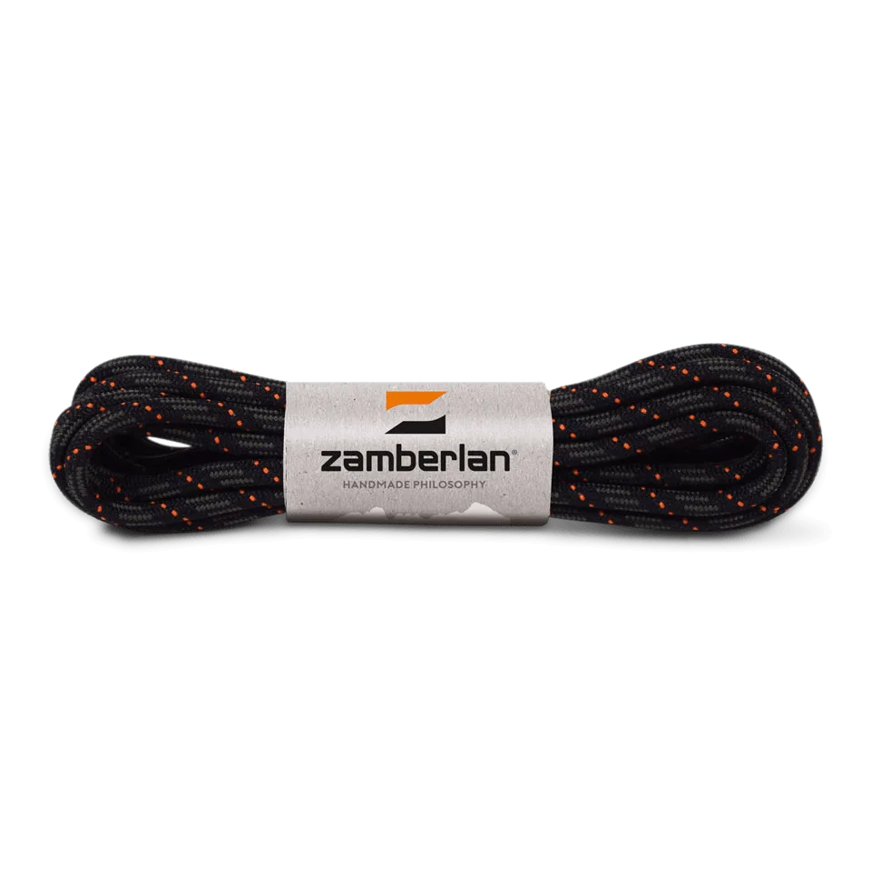 ROUND BOOT LACES - Graphite/Orange