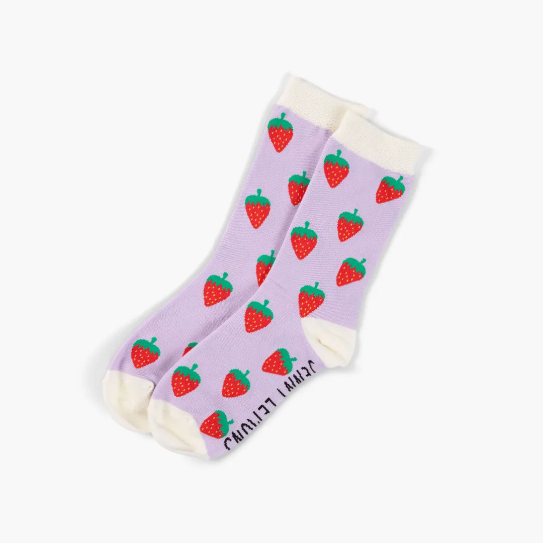 Cómo limpiar y cuidar los calcetines Lavender Strawberry Crew