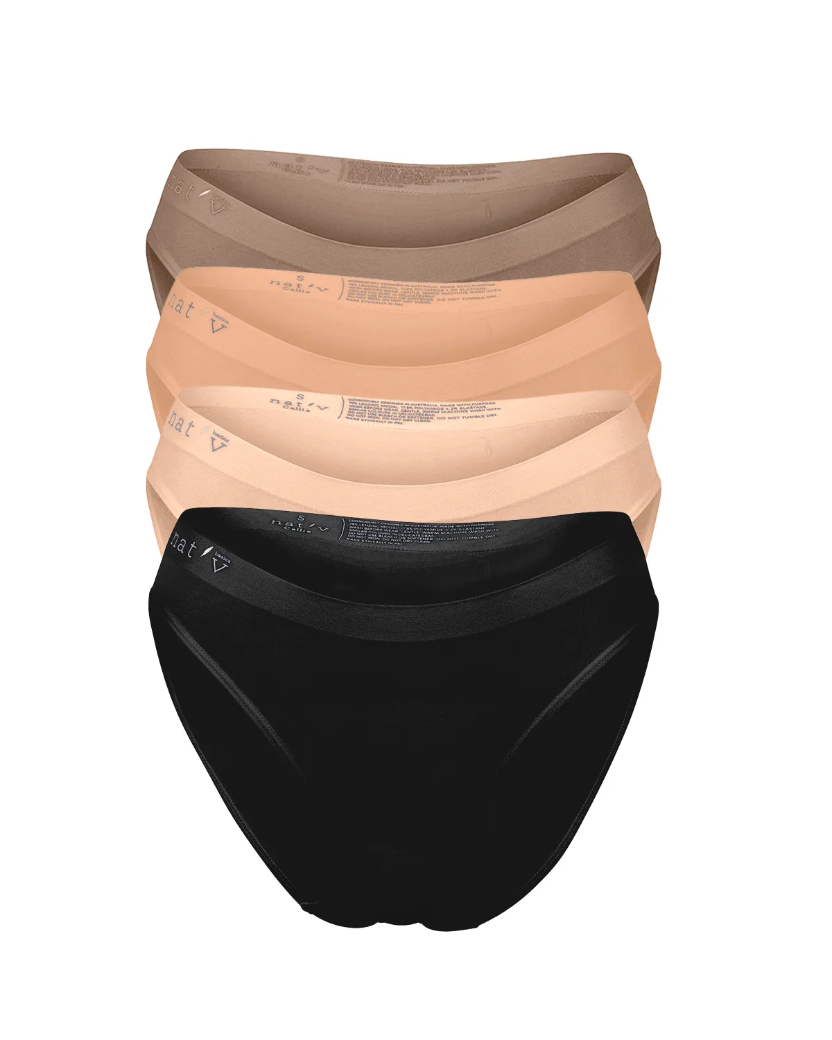 Callie Modal Bikini Brief Underwear 4 Pack - Mixed Nudes