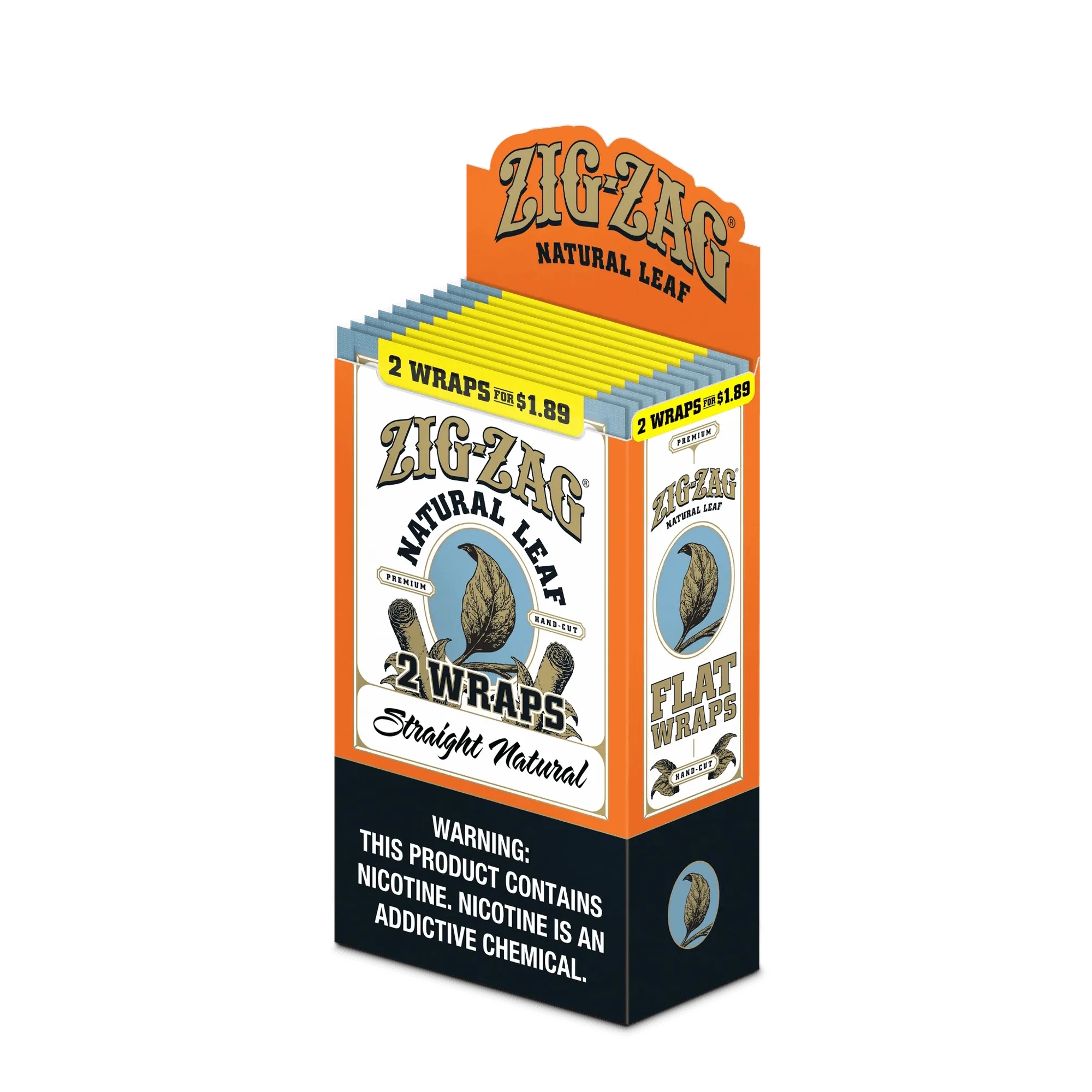 Zig-Zag Natural Leaf Flatwraps - Straight Natural