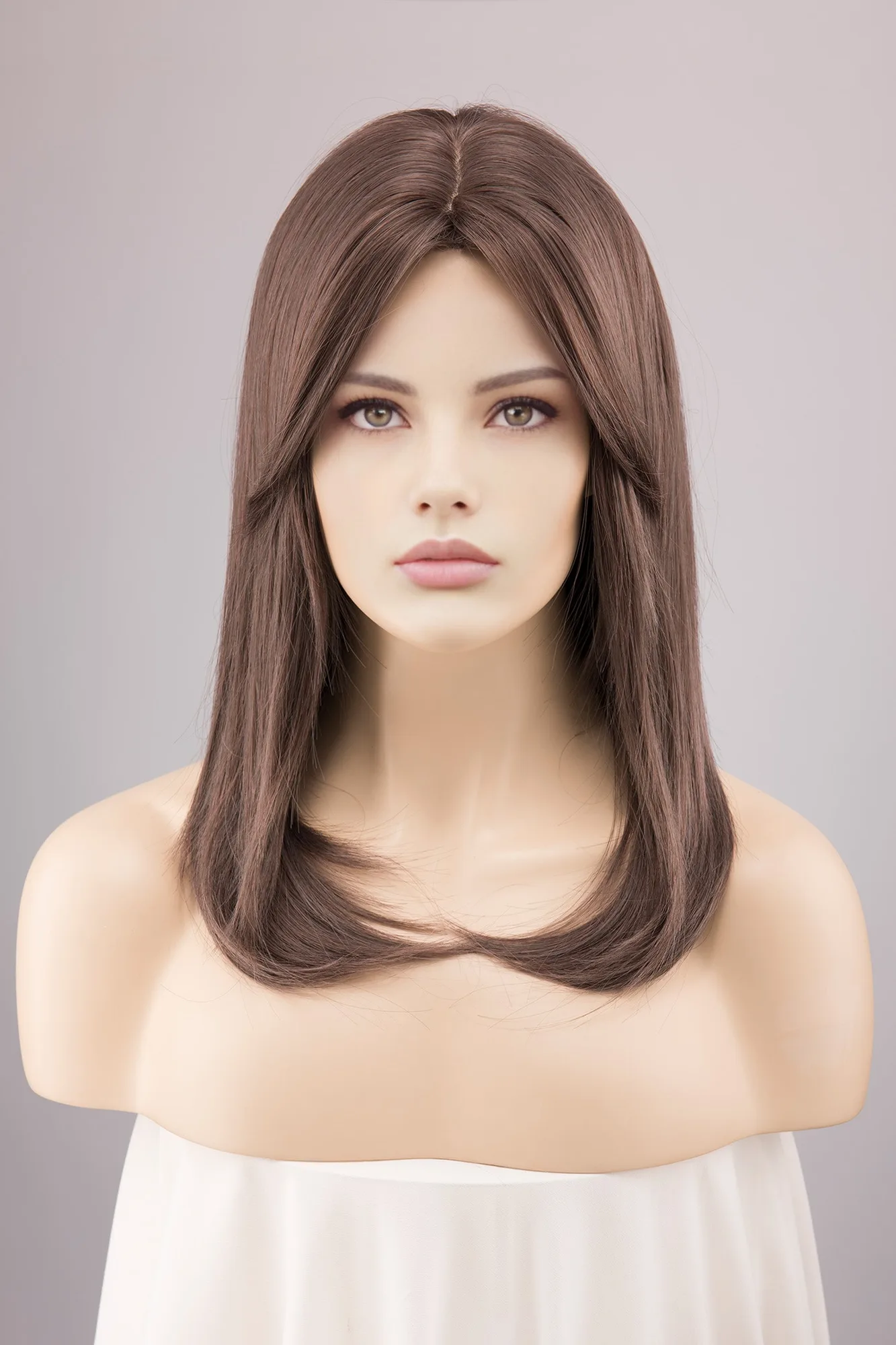 Styling an Ash Brown Straight Wig with Purple Undertone