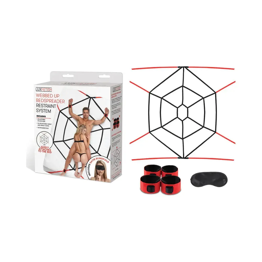 Lux Fetish Webbed Up Bedspreader Bed Restraint System
