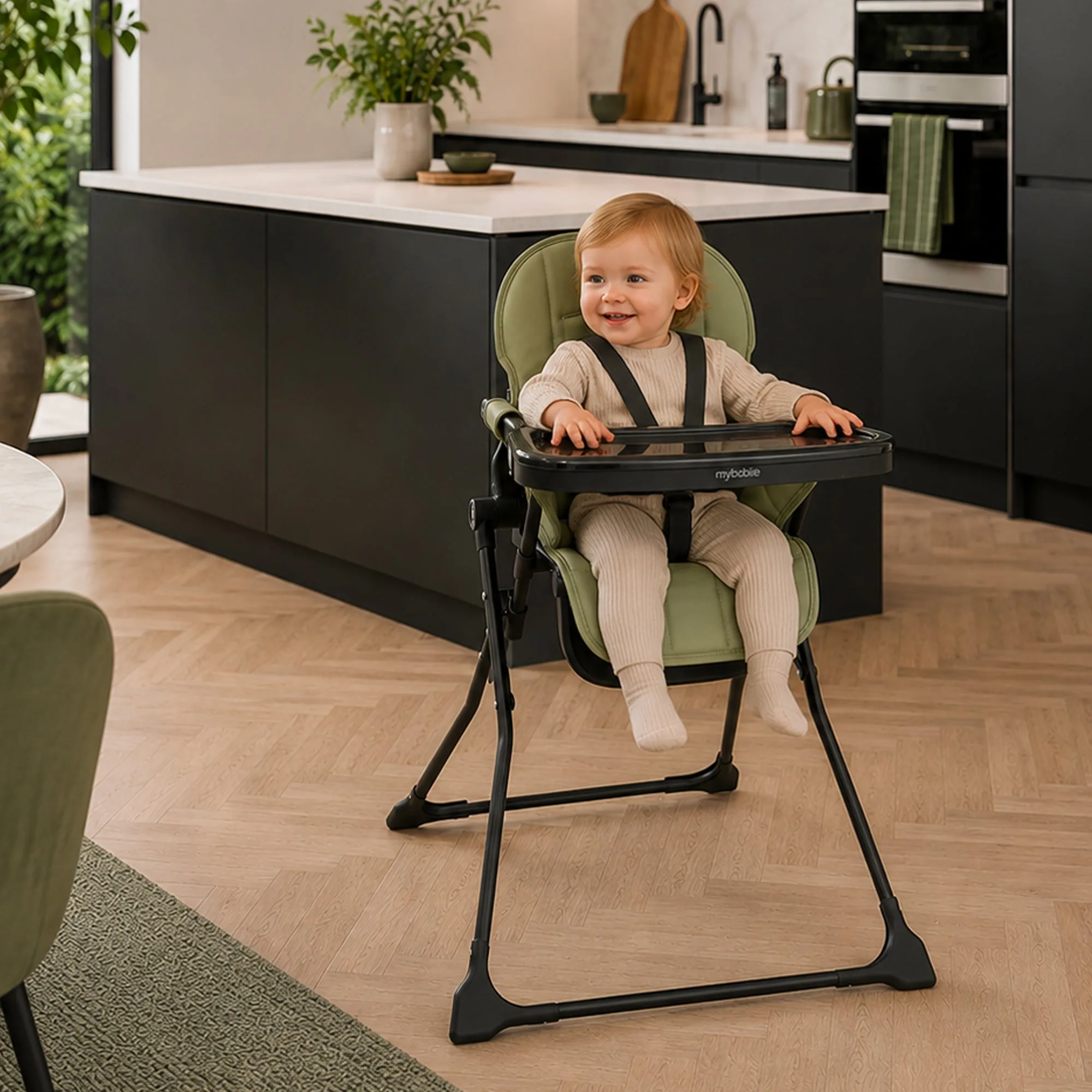 MBHC2 Compact Fold Highchair - Green - Grade B