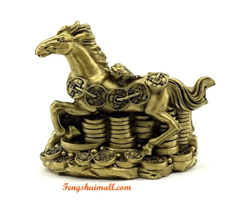 Lucky Horse with Money Frog for Success and Prosperity