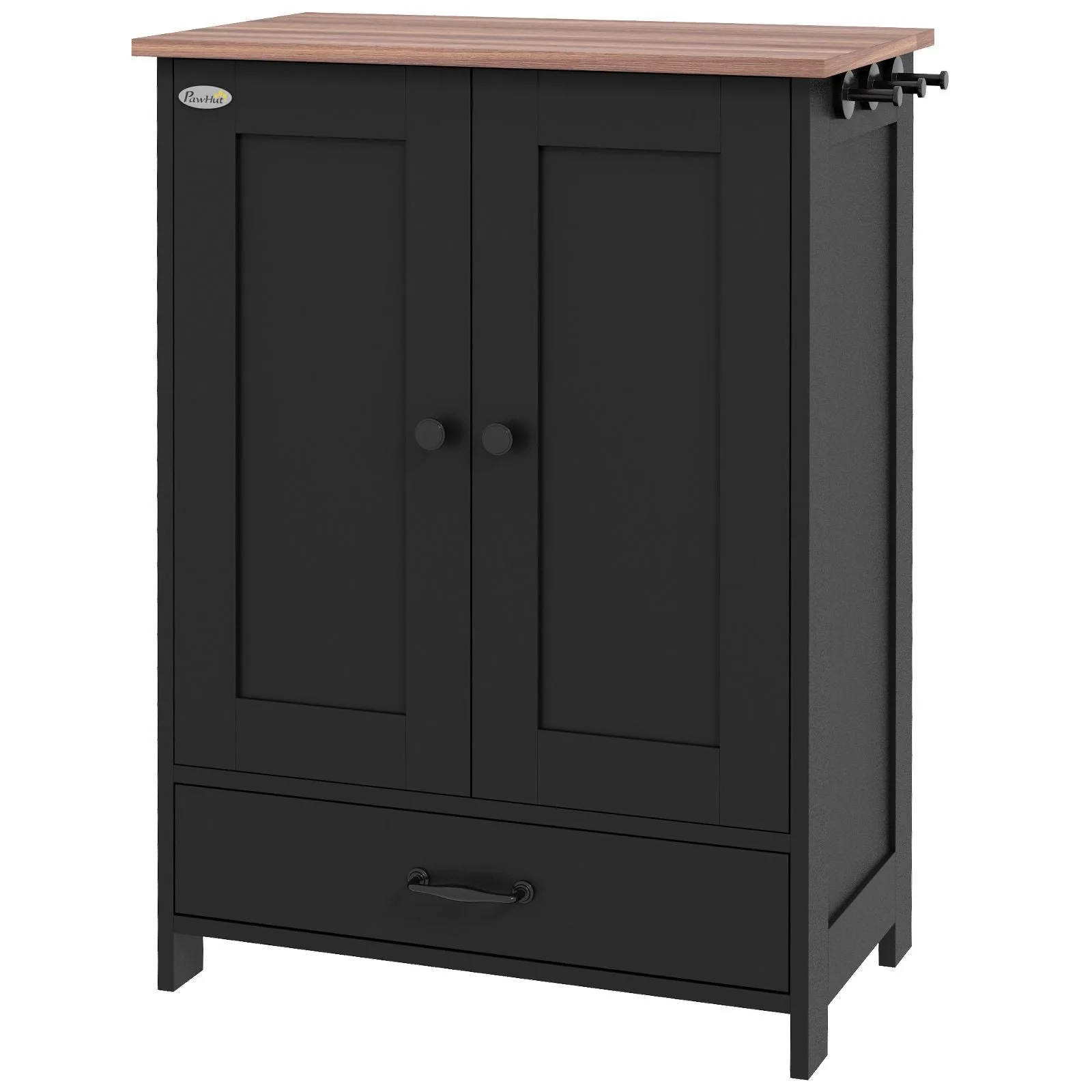 Pet Feeding Station, Dog Food Storage Cabinet with Raised Dog