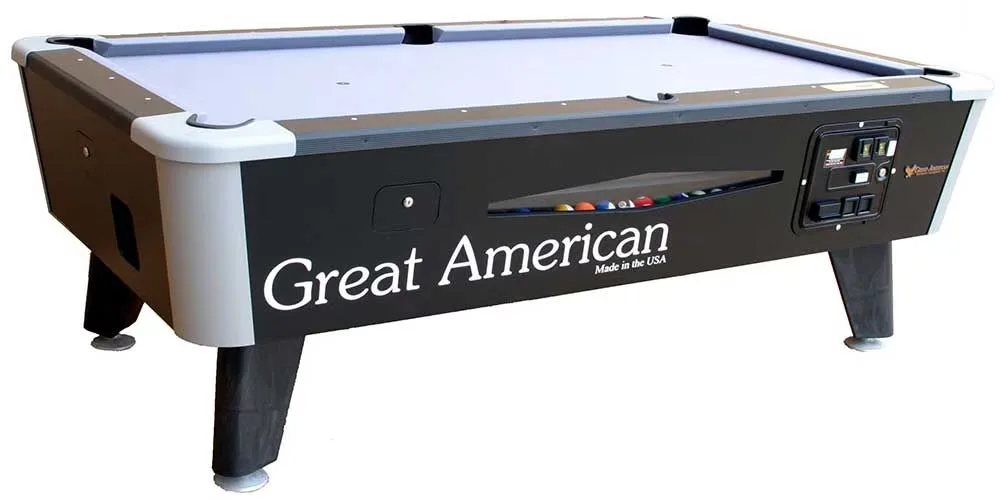Black Diamond Coin Operated 7' 12V DC Pool Table