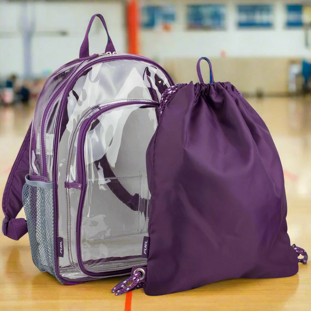 Clear Backpack & Cinch Sling Set