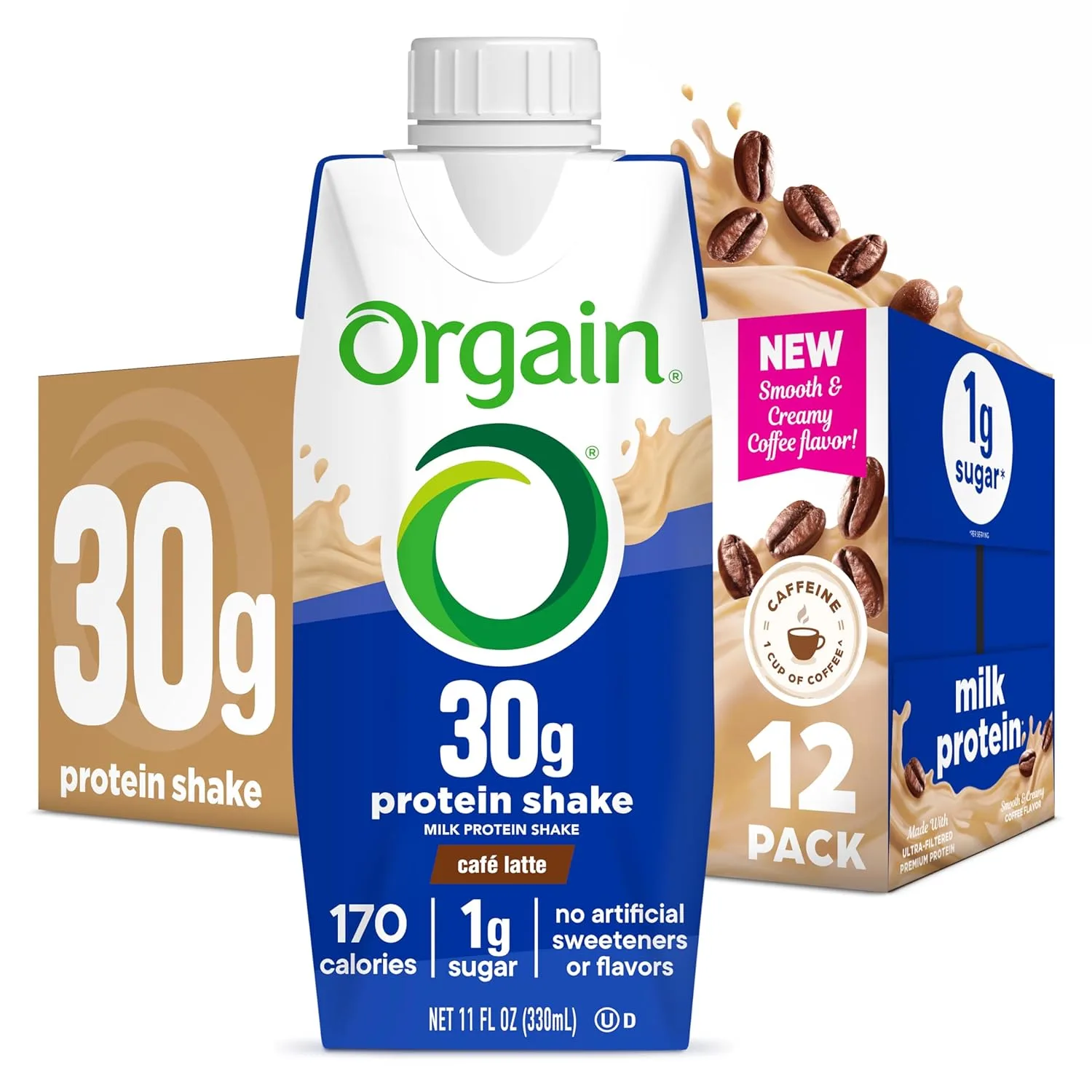 Koffein i proteinshakes: RTD Café Lattes for energi