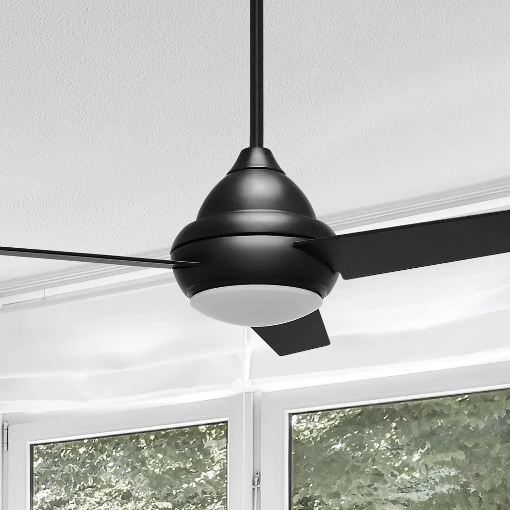Konfor plafondventilator met LED-verlichting en afstandsbediening, omkeerbare bladen 52 inch