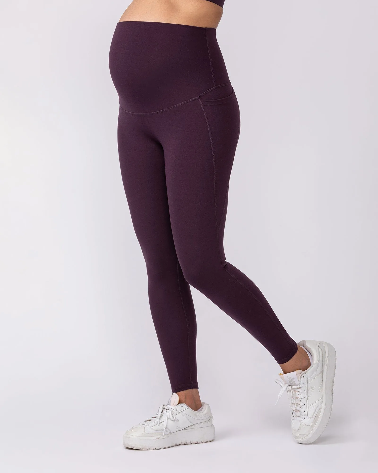 Maternity Everyday Pocket Leggings - Midnight Plum