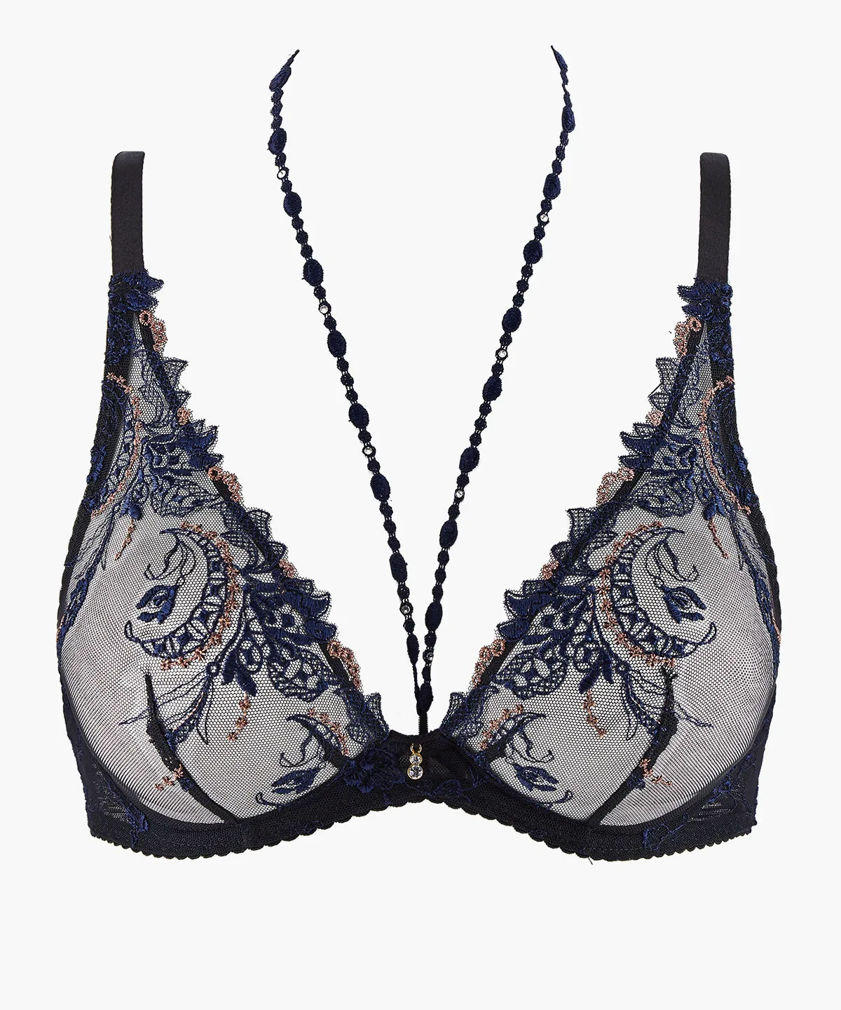Amour Précieux Underwired triangle bra Cosmic Blue