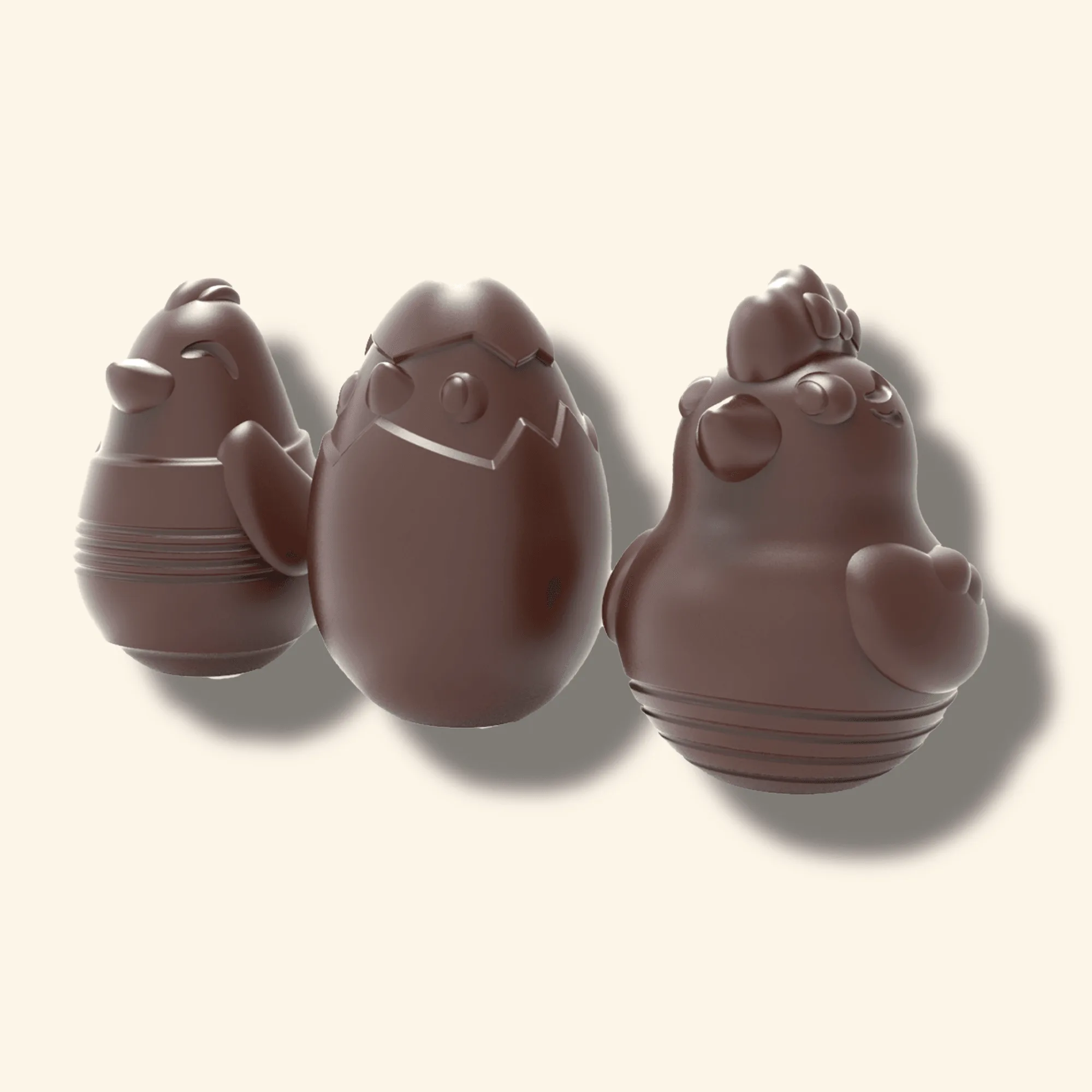 Baby Chicks Trio Easter Chocolate Mold