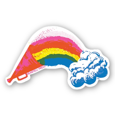 Umweltfreundlicher Ausstanz‑Aufkleber „Rainbow Banner“