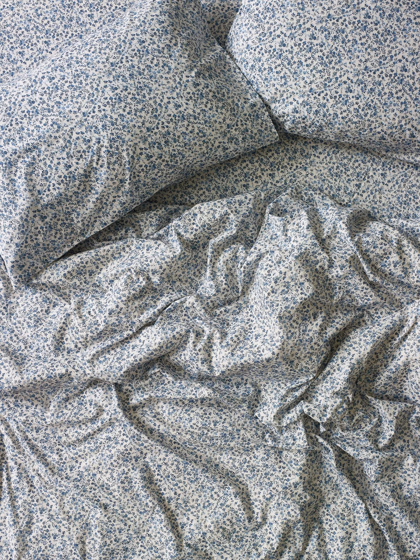 Blue Mini Meadow Cotton Duvet Cover