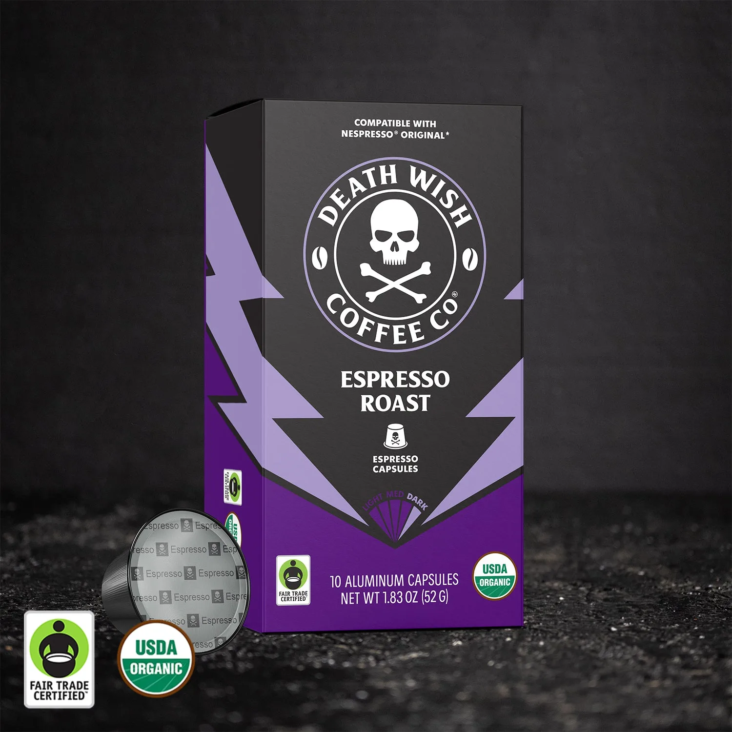 Espresso-paahtoiset espressokapselit