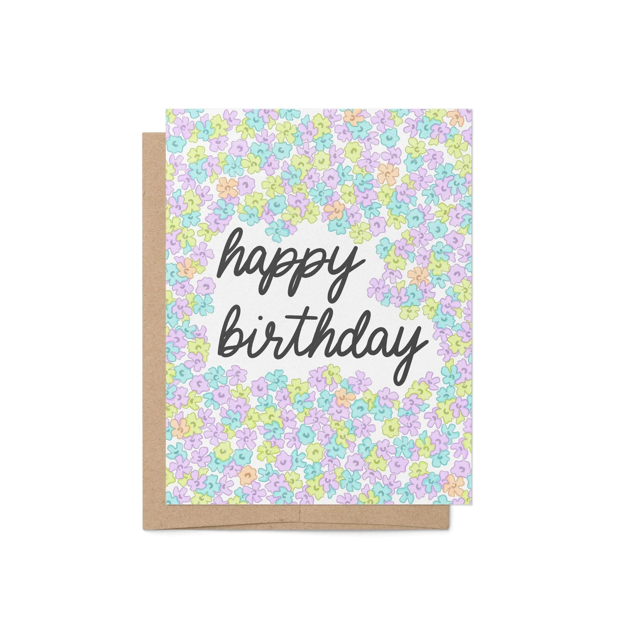 Neon Florals Birthday Card
