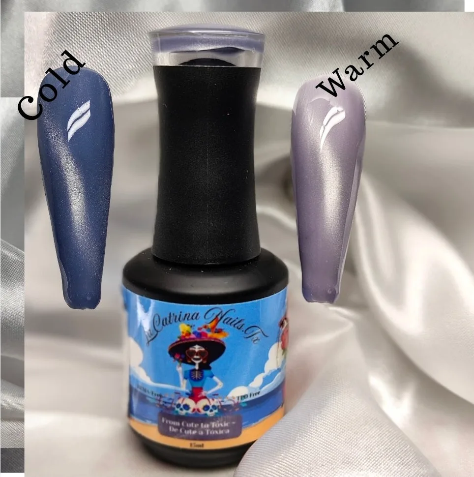 De lindo a tóxico ~ Esmalte de gel termocrómico ojo de gato ~ Sin HEMA ni TPO