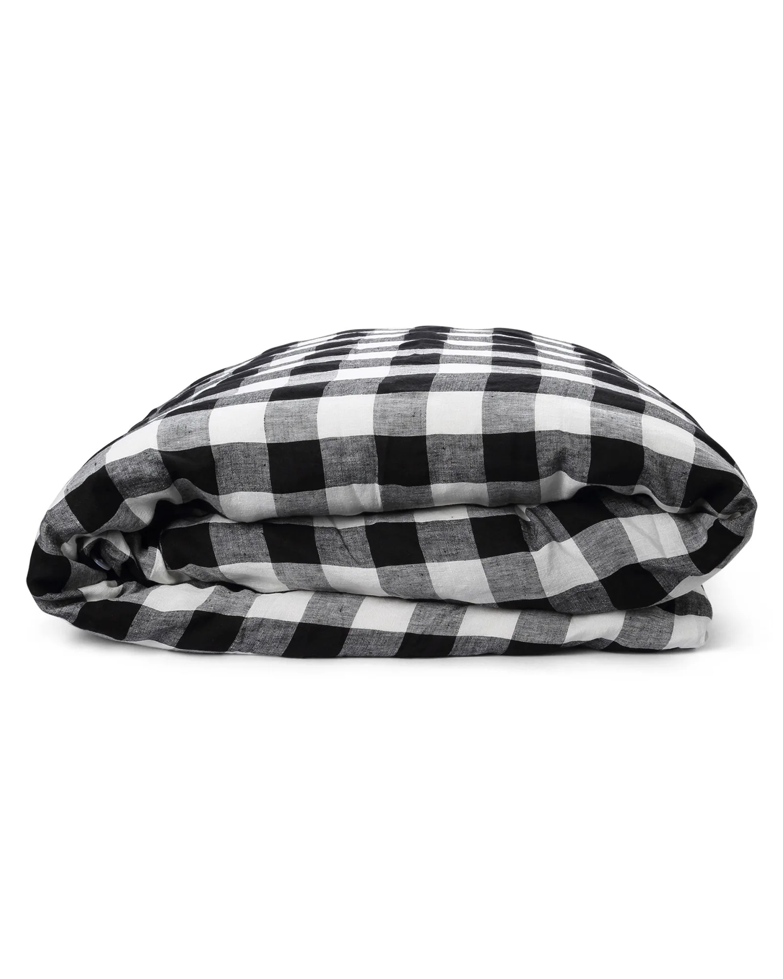 Black & White Gingham Linen Quilt Cover (US)