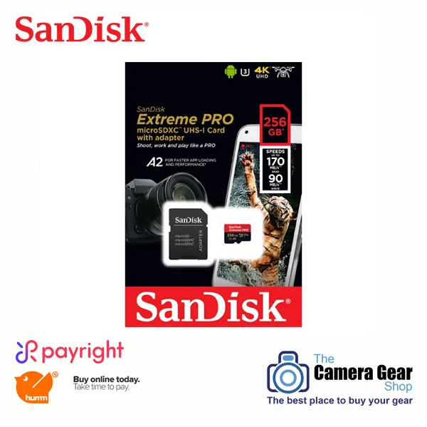 SanDisk Extreme Pro 256GB microSDXC UHS-I met adapter