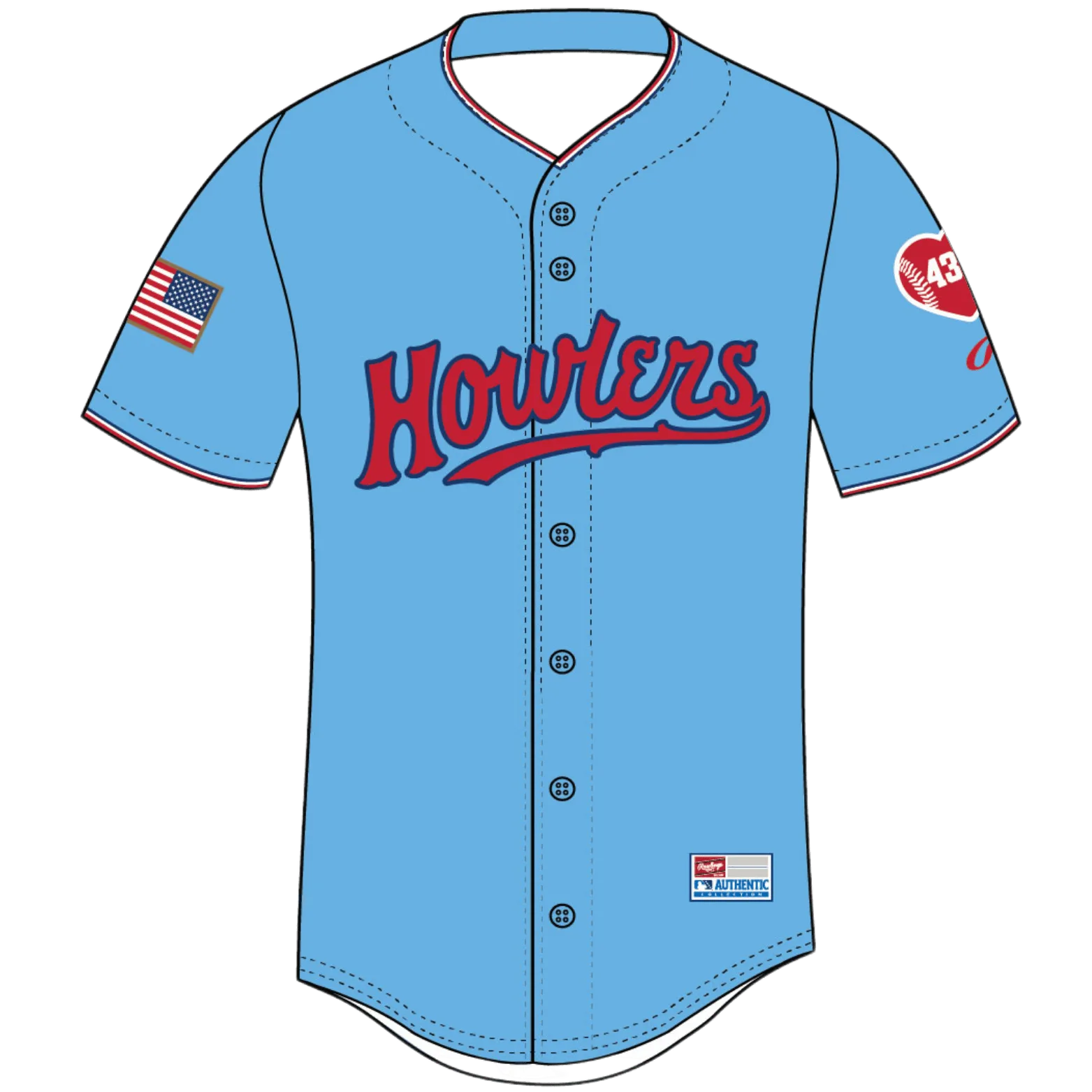 Hill City Howlers Youth Replica Alternate 1 Sublimated Jersey
